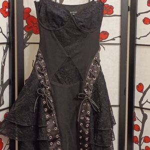 Black Lace-Up Women's Lingere